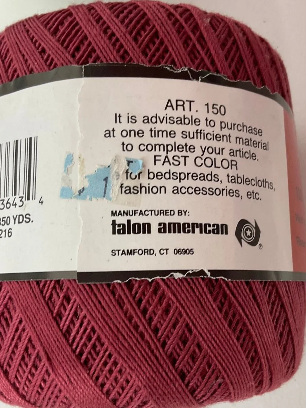 Bundle Crochet Thread Vintage Reds and Green Aunt Lydia